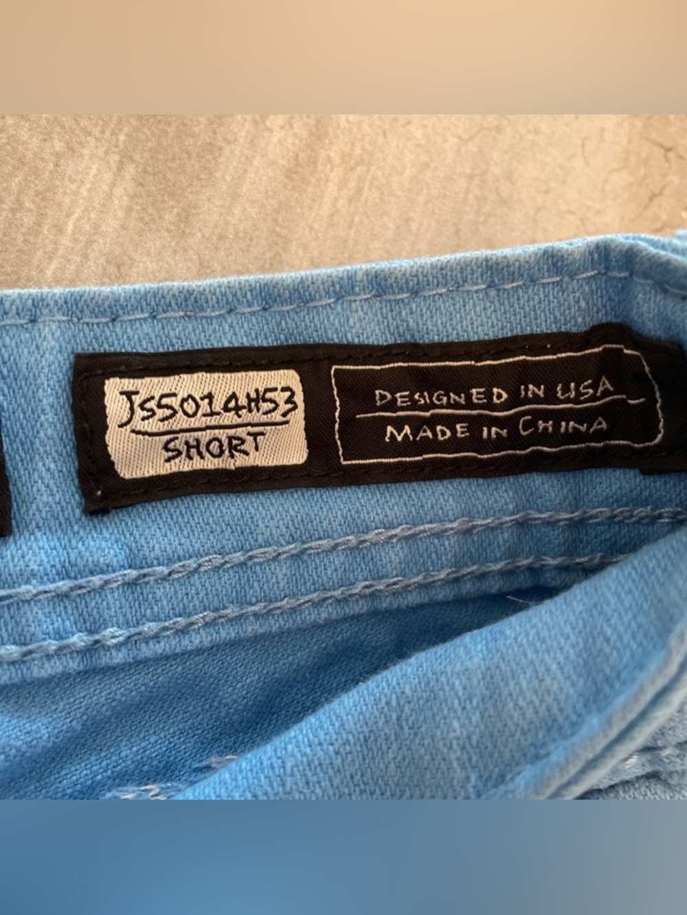 Miss Me Jeans Shorts 27, JS5014H53 Washed Sky Blue Low Rise Studded Crystals Y2K - Picture 3 of 13